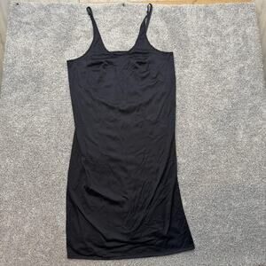 Velrose Slip Dress Sz 40 Adjustable Strap Midi USA Goth Sleek Minimalist Vtg 90s